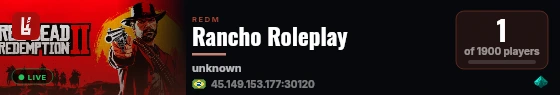 Rancho Roleplay live status badge
