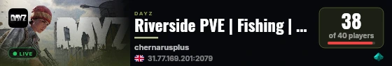 Riverside PVE | Fishing | Water Events | Traders live status badge