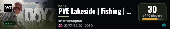 PVE Lakeside | Fishing | Boats | Chill live status badge