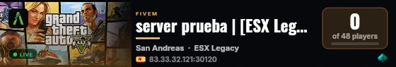 server prueba | [ESX Legacy] live status badge