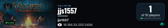 jjs1557 live status badge