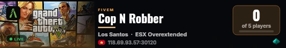 Cop N Robber live status badge
