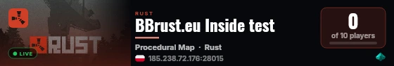 BBrust.eu Inside test live status badge