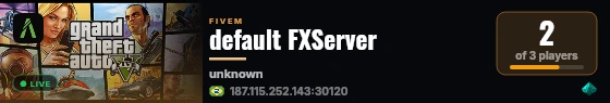 default FXServer live status badge