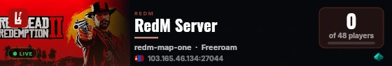 RedM Server live status badge