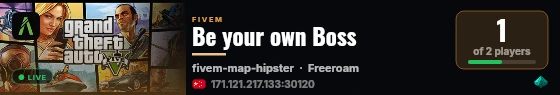 Be your own Boss live status badge