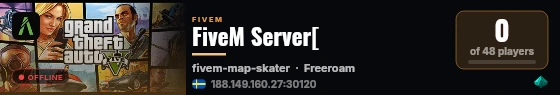 FiveM Server[ live status badge