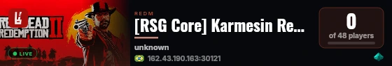 [RSG Core] Karmesin RedM live status badge