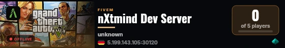 nXtmind Dev Server live status badge