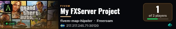 My FXServer Project live status badge