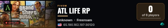 ATL LIFE RP live status badge