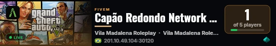 Capão Redondo Network  —  Roleplay em São Paulo  live status badge