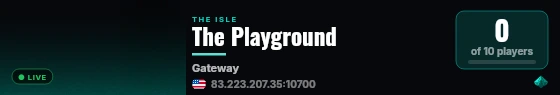 The Playground live status badge