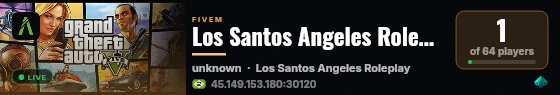 Los Santos Angeles Roleplay live status badge
