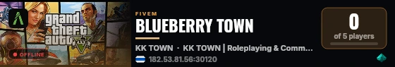 BLUEBERRY TOWN live status badge