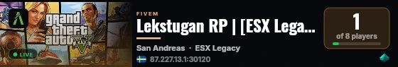 Lekstugan RP | [ESX Legacy] live status badge