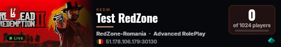 Test RedZone live status badge