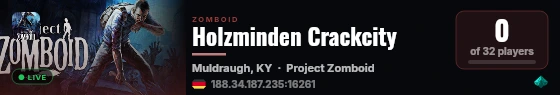 Holzminden Crackcity live status badge