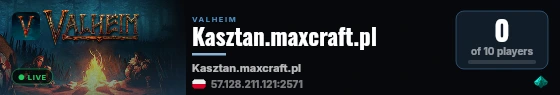 Kasztan.maxcraft.pl live status badge