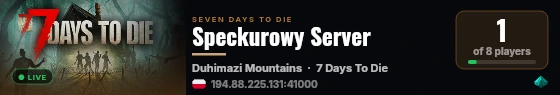 Speckurowy Server live status badge