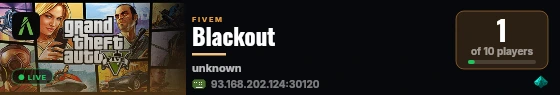 Blackout مرحبا بك  live status badge
