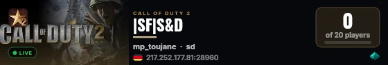 |SF|S&D live status badge