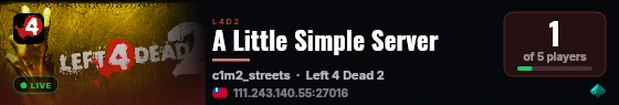 A Little Simple Server live status badge