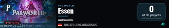 Essen live status badge