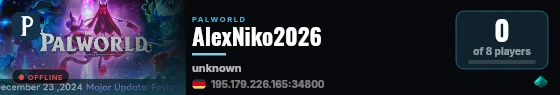 AlexNiko2026 live status badge