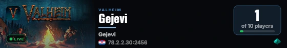 Gejevi live status badge