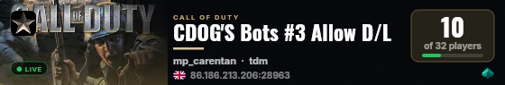 CDOG'S Bots #3 Allow D/L live status badge