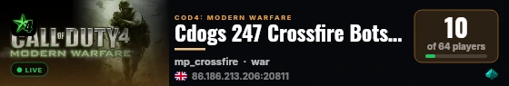 Cdogs 247 Crossfire Bots #2 live status badge