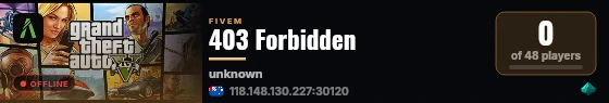 403 Forbidden live status badge