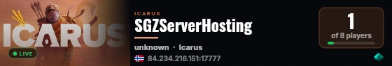 SGZServerHosting live status badge