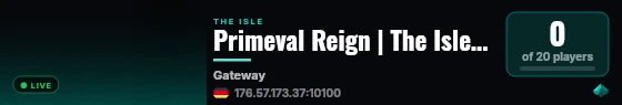 Primeval Reign | The Isle: Evrima | 2x Growth | NO RULES live status badge