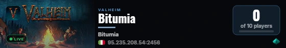 Bitumia live status badge