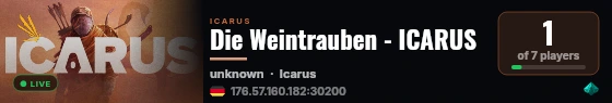 Die Weintrauben - ICARUS live status badge