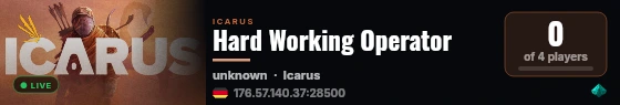 Hard Working Operator live status badge