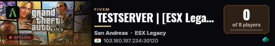  TESTSERVER | [ESX Legacy] live status badge