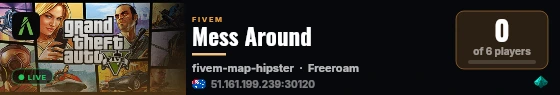Mess Around live status badge