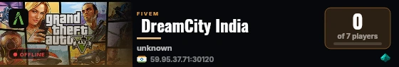  DreamCity India live status badge