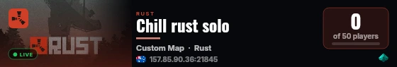 Chill rust solo live status badge
