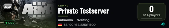 Private Testserver live status badge