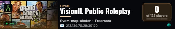 VisionIL Public Roleplay live status badge