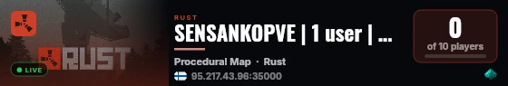 SENSANKOPVE | 1 user | Solo | Local live status badge