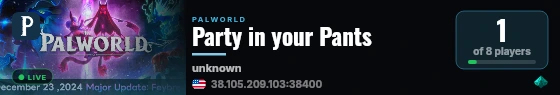 Party in your Pants live status badge