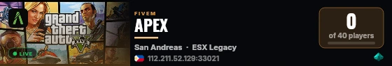 APEX live status badge