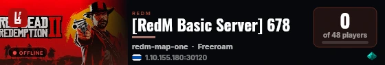 [RedM Basic Server] 678 live status badge