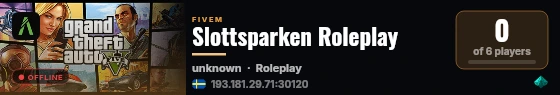 Slottsparken Roleplay live status badge