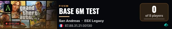 BASE 6M TEST live status badge